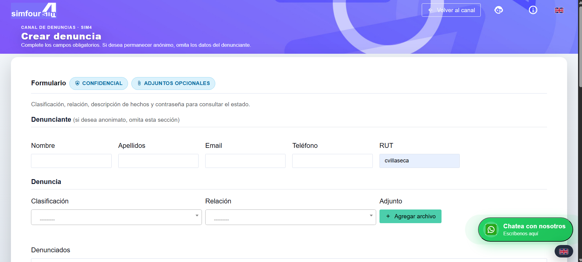 Canal de denuncias conforme a Directiva UE en SIM4