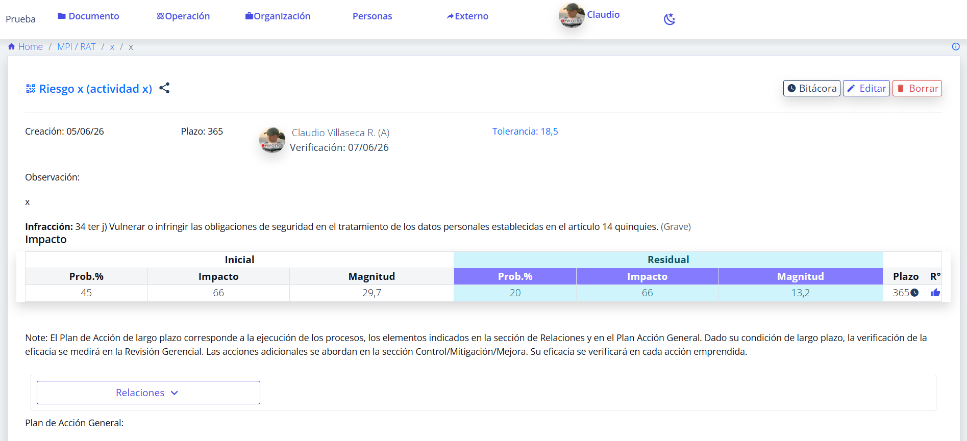 Controles de donaciones y relación con funcionarios en SIM4